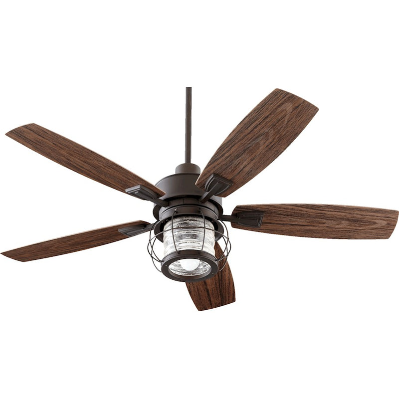 Quorum Galveston 1 Light Ceiling Fan, Oiled Bronze