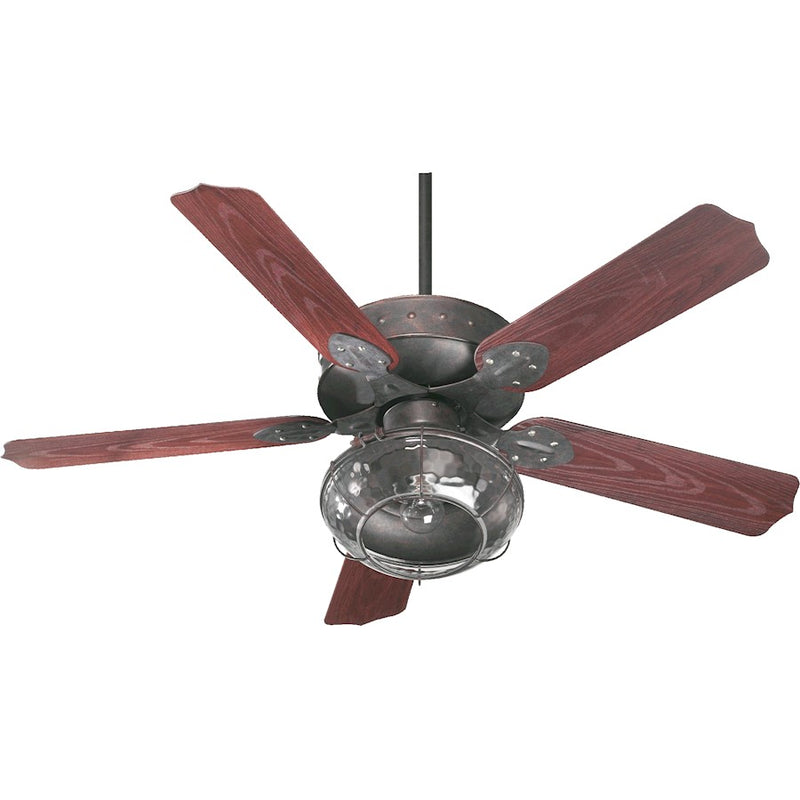 Quorum Hudson 1 Light Outdoor Flush Mount, Toasted Sienna