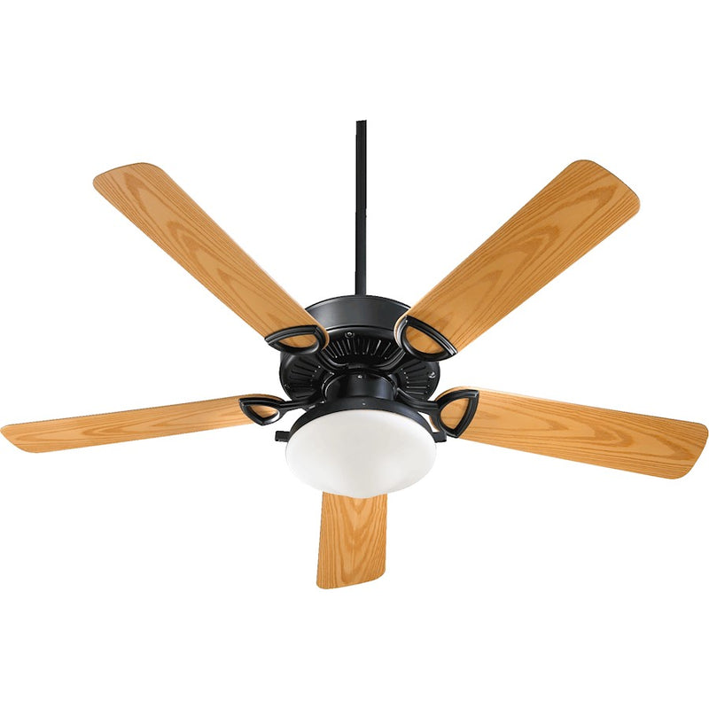 Quorum Estate Patio 2 Light Ceiling Fan, Matte Black