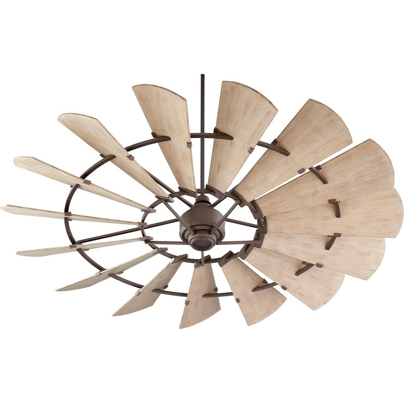Quorum 72' 15 Blade Windmill Ceiling Fan, Oiled Bronze