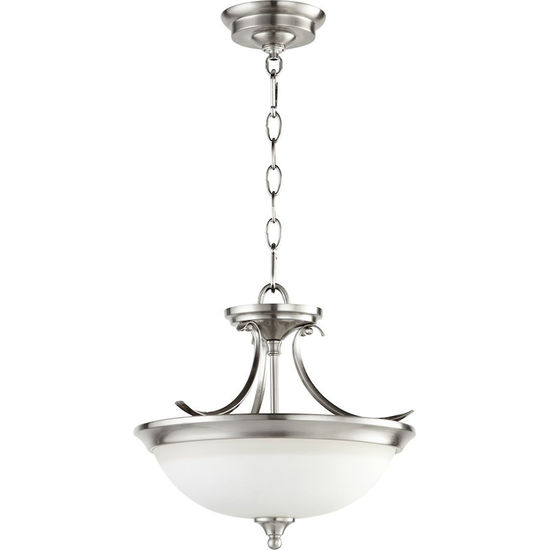 Quorum Flora 2 Light 14' Dual Mount, Satin Nickel