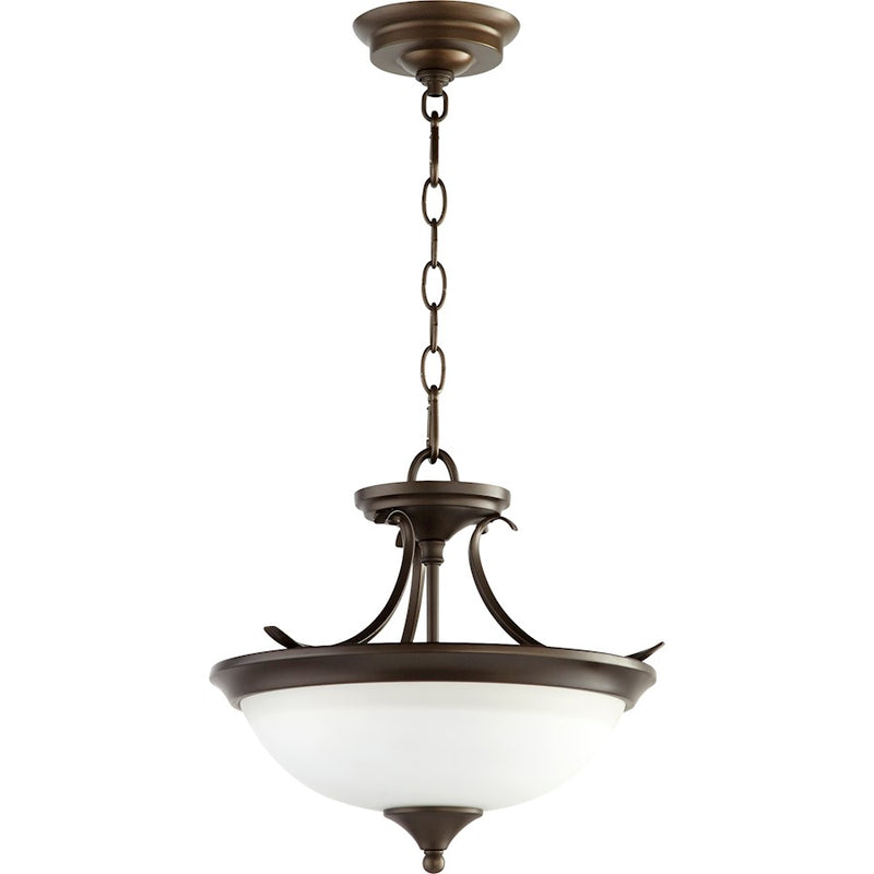 Quorum Flora 2 Light 14' Dual Mount, Oiled Bronze
