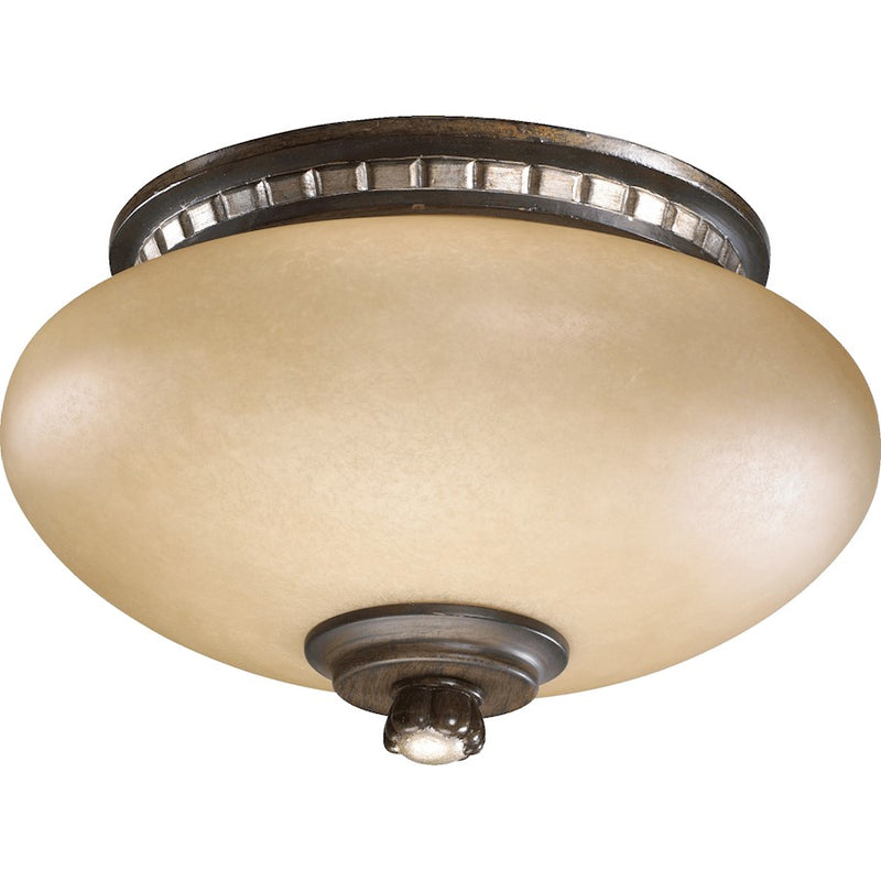 Quorum Ashfield 2 Light, Light Kit, Walnut With Antique Flemish