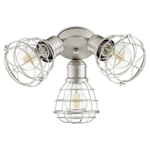 Quorum 3 Light Patio Light Kit, Satin Nickel