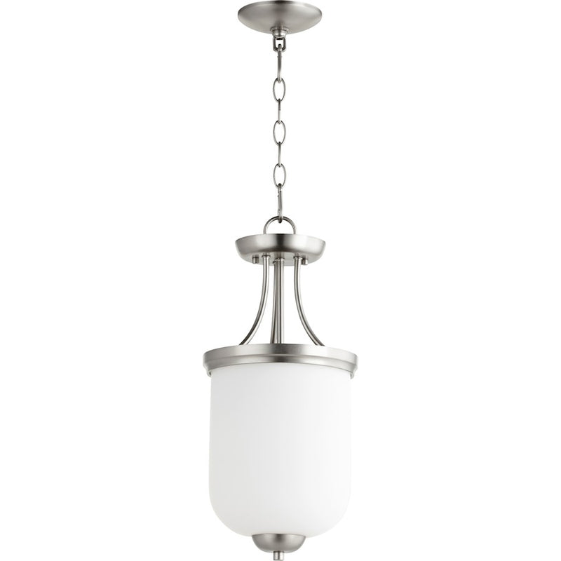 Quorum Enclave 2 Light 9' Dual Mount, Satin Nickel