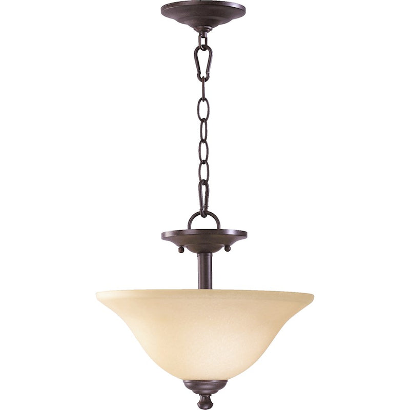 Quorum Spencer 2 Light Pendant, Toasted Sienna
