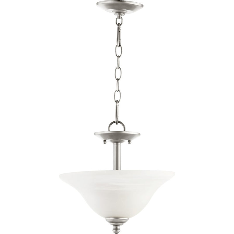 Quorum Spencer 2 Light Pendant, Classic Nickel