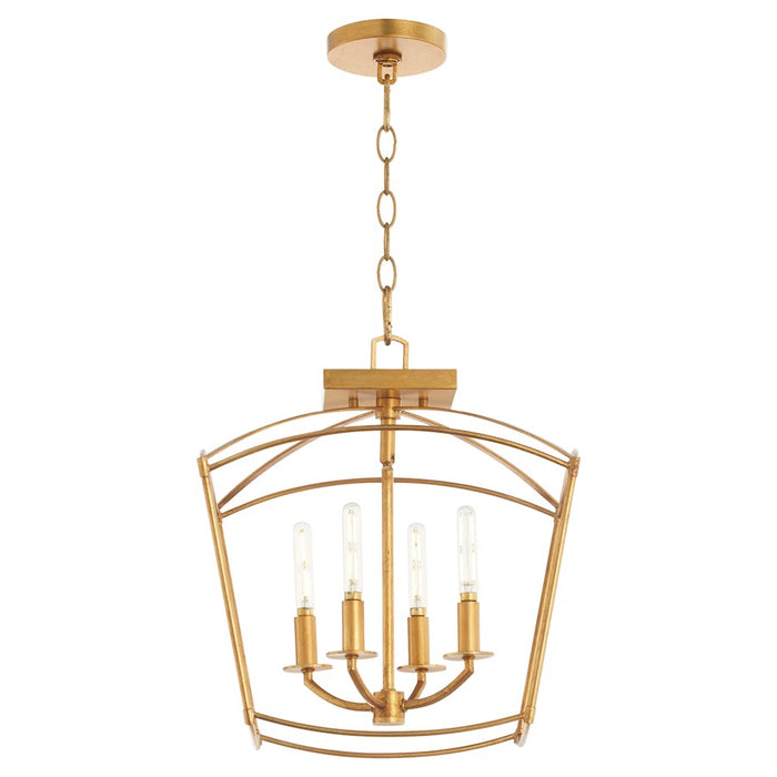 Quorum Mantle 4Lt Dual Mount, Gold Leaf