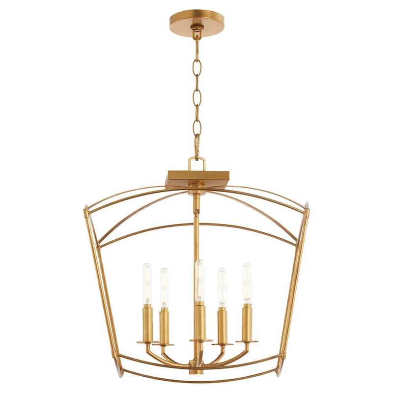 Quorum Mantle 5Lt Dual Mount, Gold Leaf