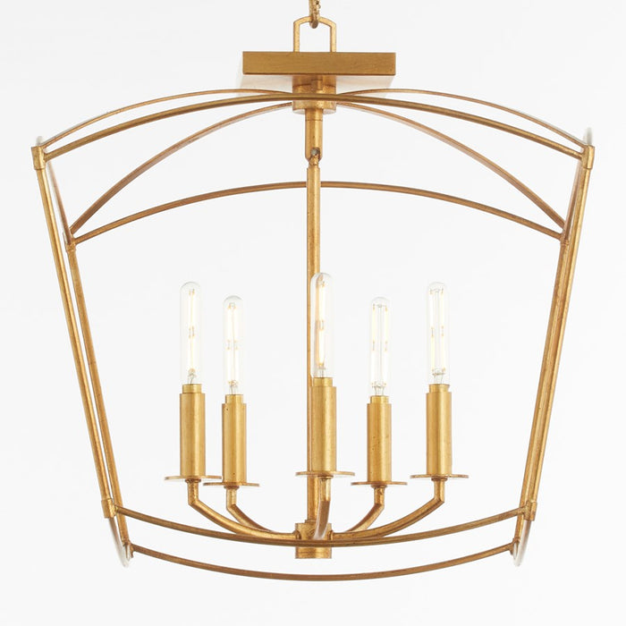 Quorum Mantle 5Lt Dual Mount, Gold Leaf