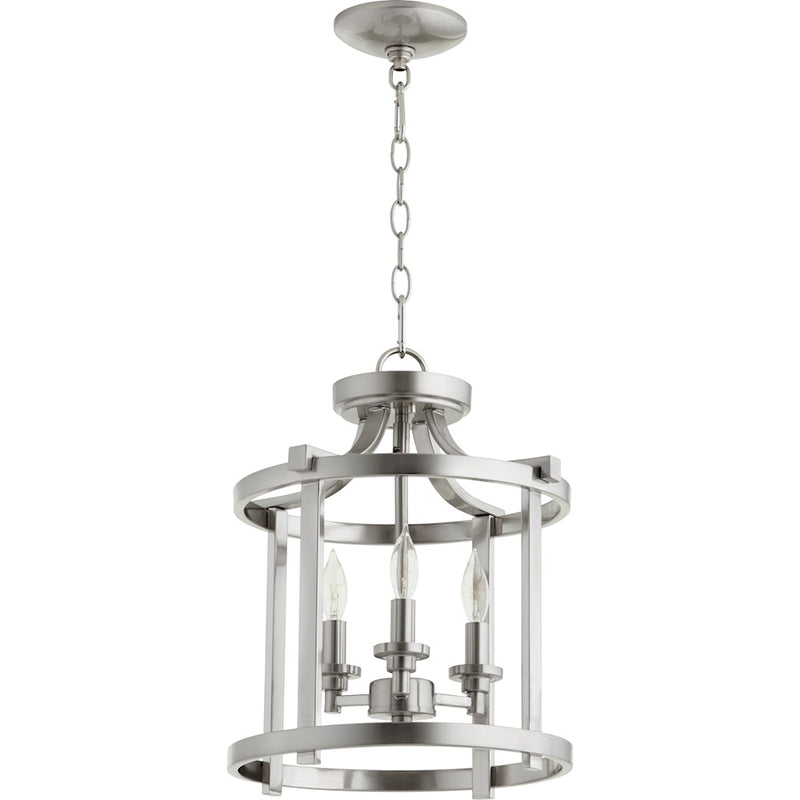 Quorum Lancaster 3 Light 13' Dual Mount, Satin Nickel