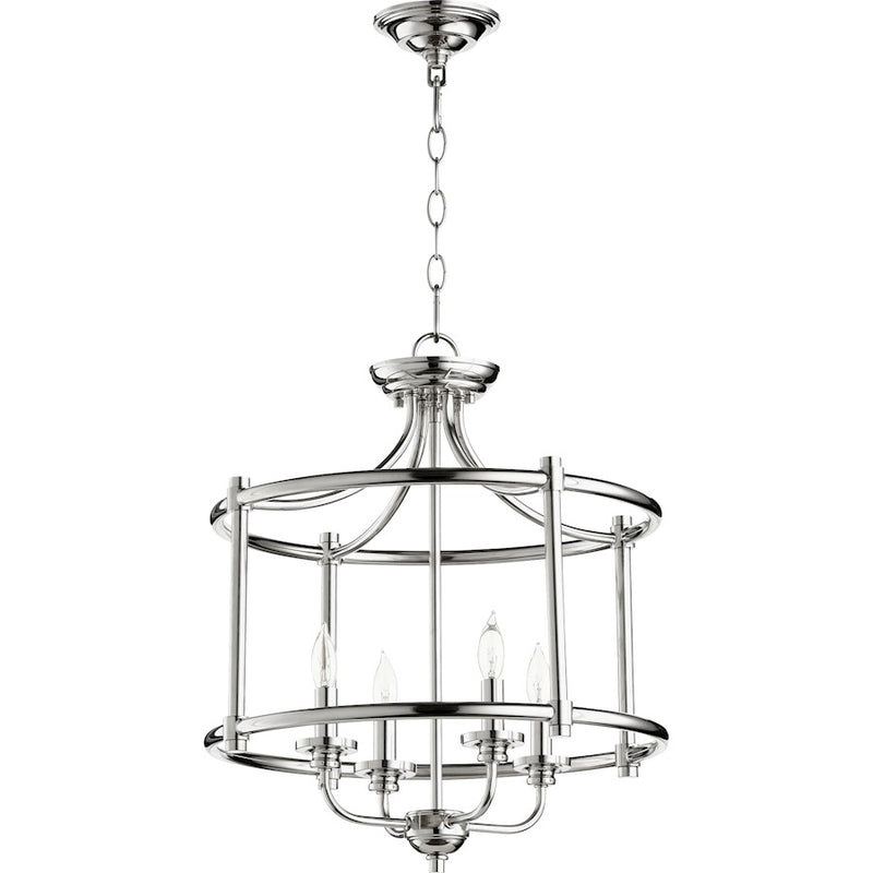 Quorum Rossington 4 Light 18' Dual Mount, Polished Nickel