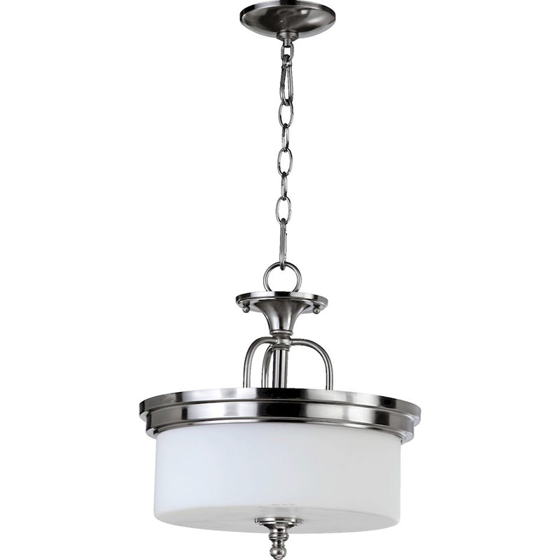 Quorum Rockwood 3 Light Pendant, Satin Nickel