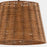 Quorum 3Lt Wicker Semi Flush Mount, Matte Black/Espresso