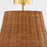 Quorum 3Lt Wicker Semi Flush Mount, Aged Brass/Espresso
