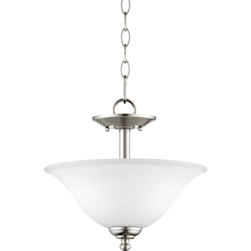 Quorum Satin Opal Dual Mount, Satin Nickel
