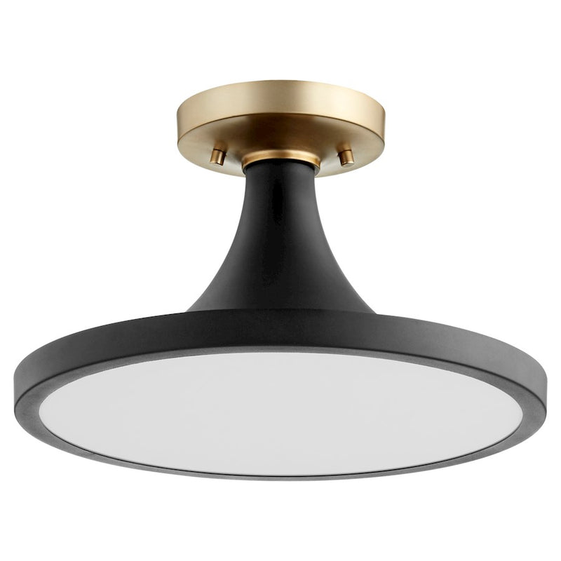 Quorum 1 Light 15" Ceiling Mount, Noir