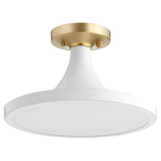 Quorum 1 Light 15" Ceiling Mount, Studio White