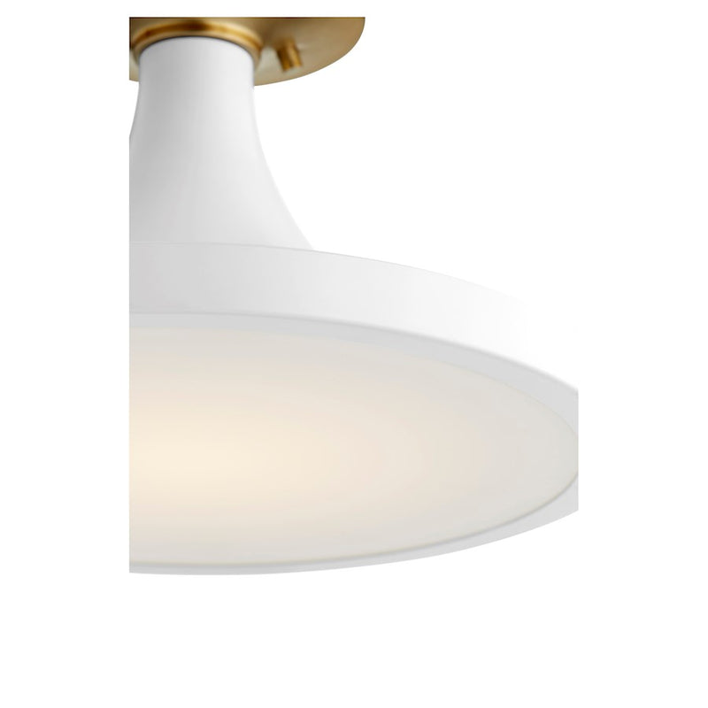 Quorum 1 Light 15" Ceiling Mount, Studio White