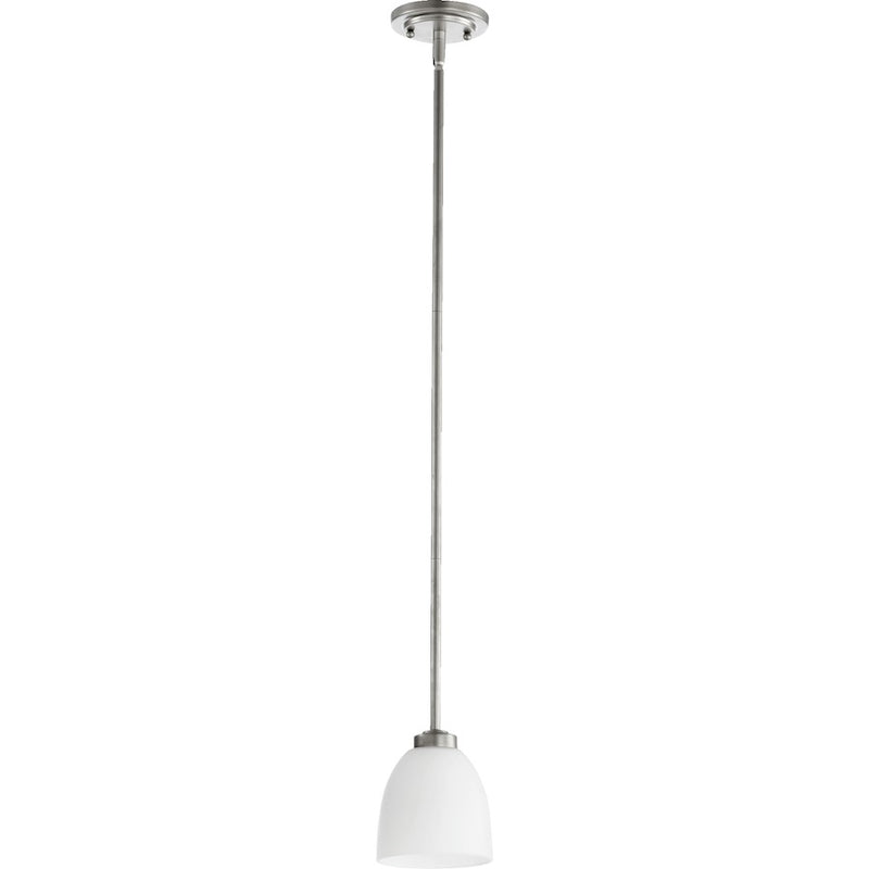 Quorum Reyes 1 Light Pendant, Classic Nickel