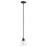Quorum Reyes Pendant, Textured Black/Clear Seeded