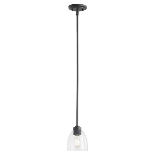 Quorum Reyes Pendant, Textured Black/Clear Seeded