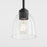 Quorum Reyes Pendant, Textured Black/Clear Seeded