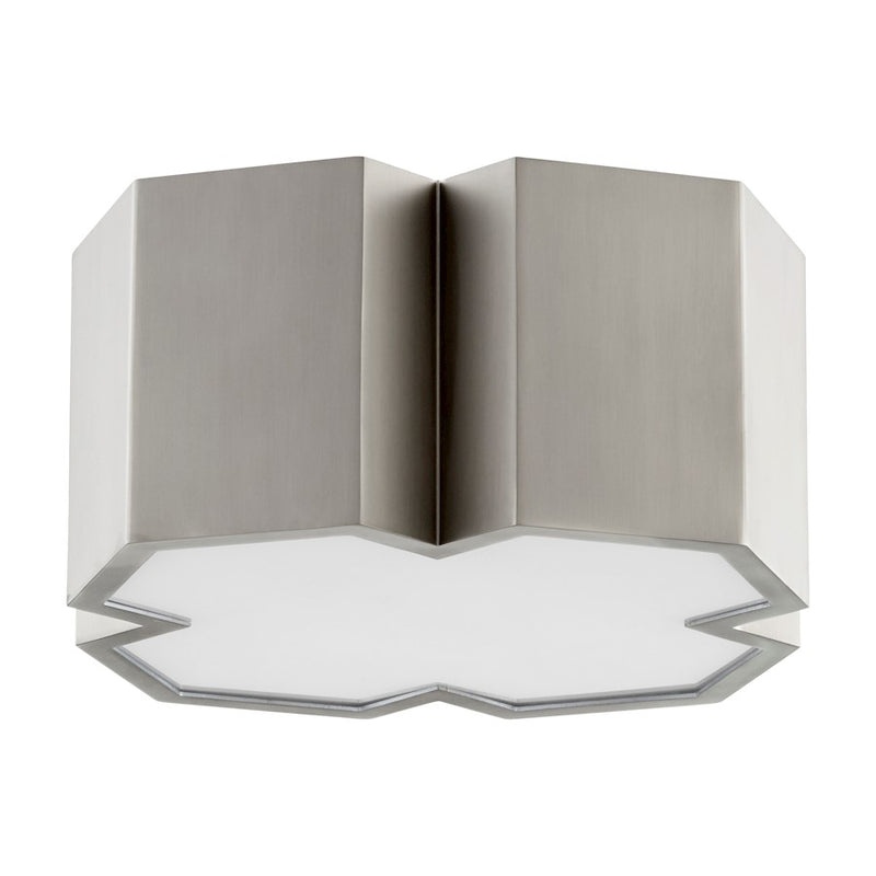 Quorum 2 Light Ceiling Mount, Satin Nickel