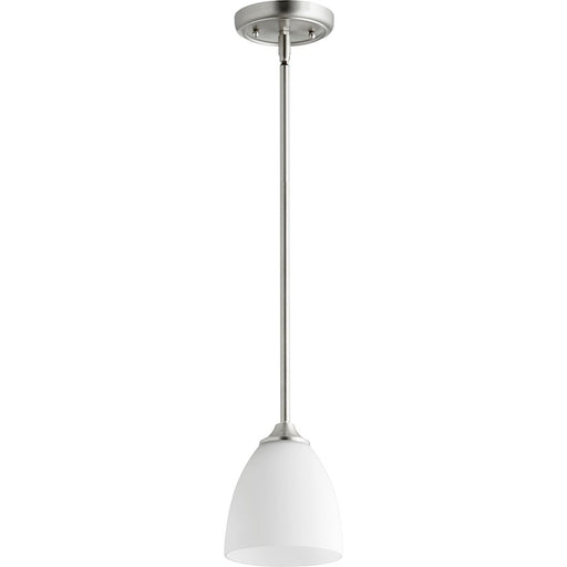 Quorum Jardin 1 Light Mini Pendant, Satin Nickel