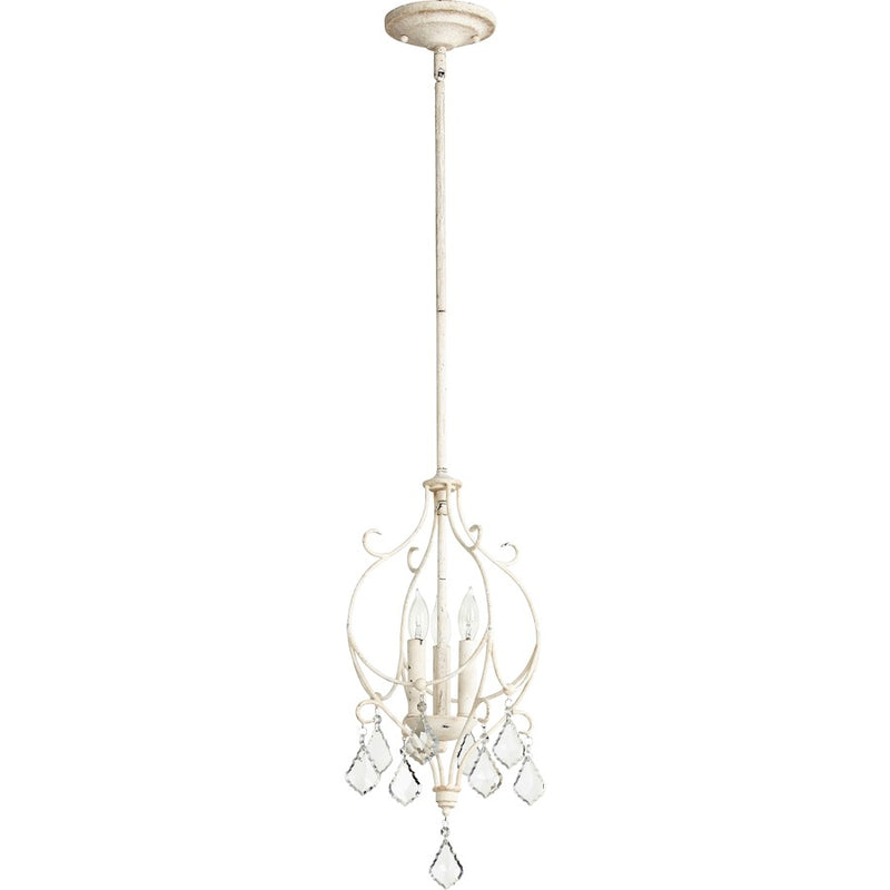 Quorum Ariel 3 Light 10.25" Pendant, Persian White