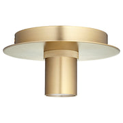 Quorum 1 Light Ceiling Mount, Aged Brass