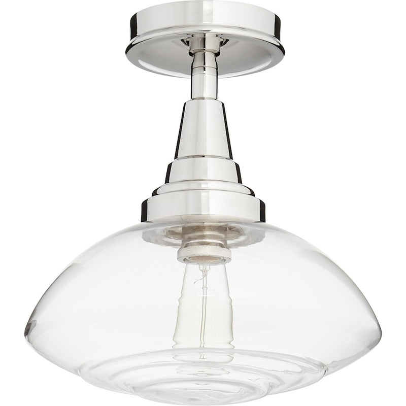 Quorum 13" Lenticular Ceiling Mount, Polished Nickel