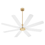 Quorum Rosales 60" 8 Blade Patio Fan, Aged Brass - 33608-80