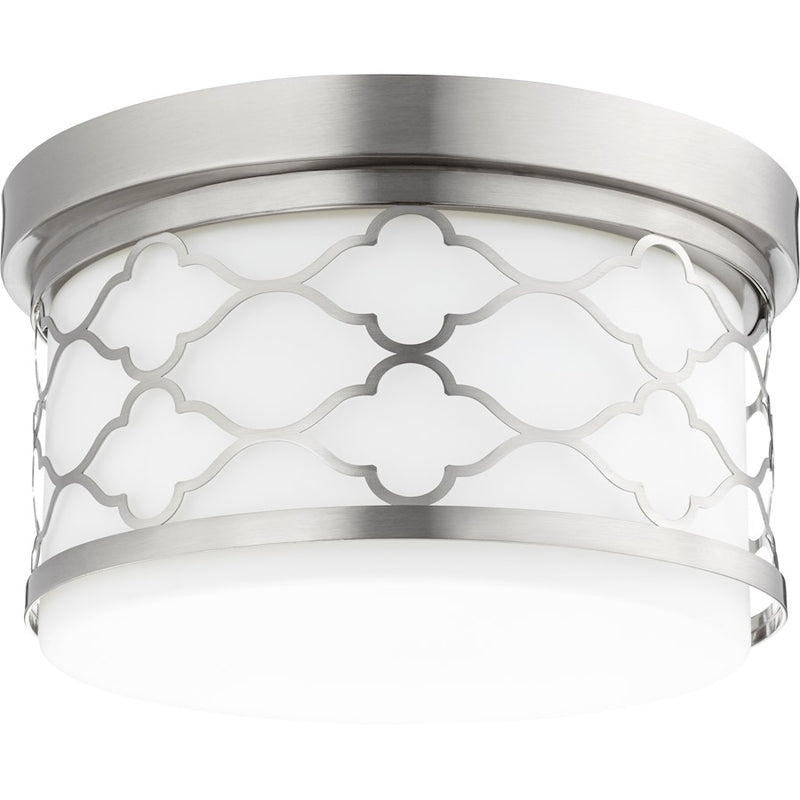 Quorum 2 Light 12' Ceiling Mount, Nickel