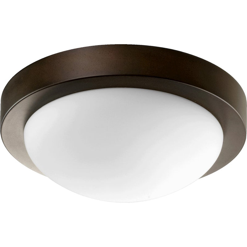 Quorum 2 Light Flush Mount, Oiled Bronze