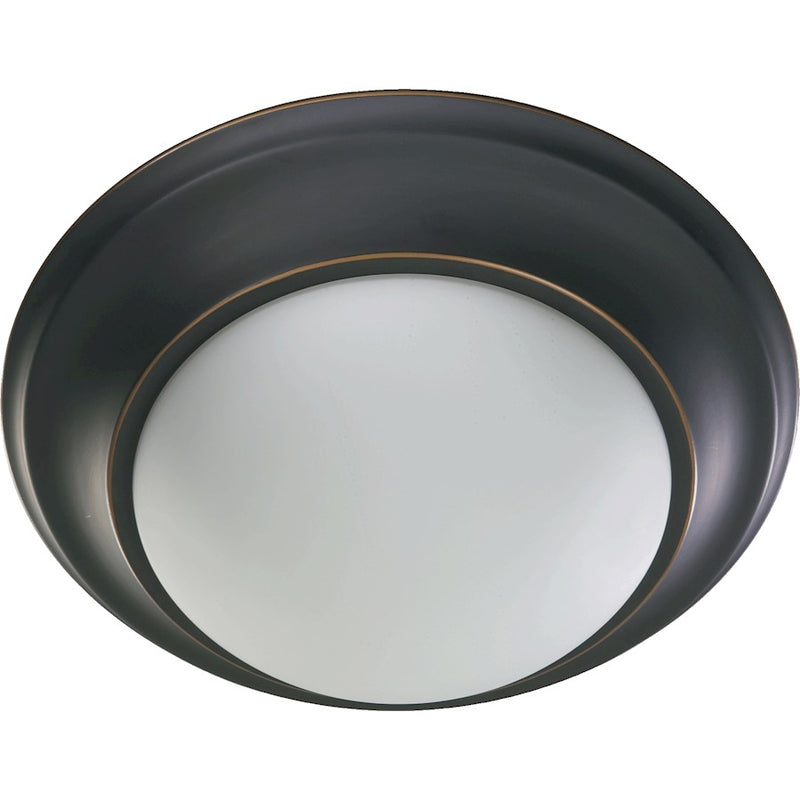 Quorum 3 Light Flush Mount, Old World