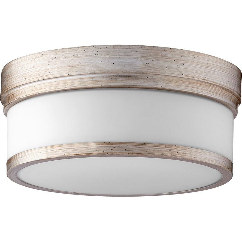 Quorum Celeste 2 Light 12' Ceiling Mount, Aged Silver Leaf