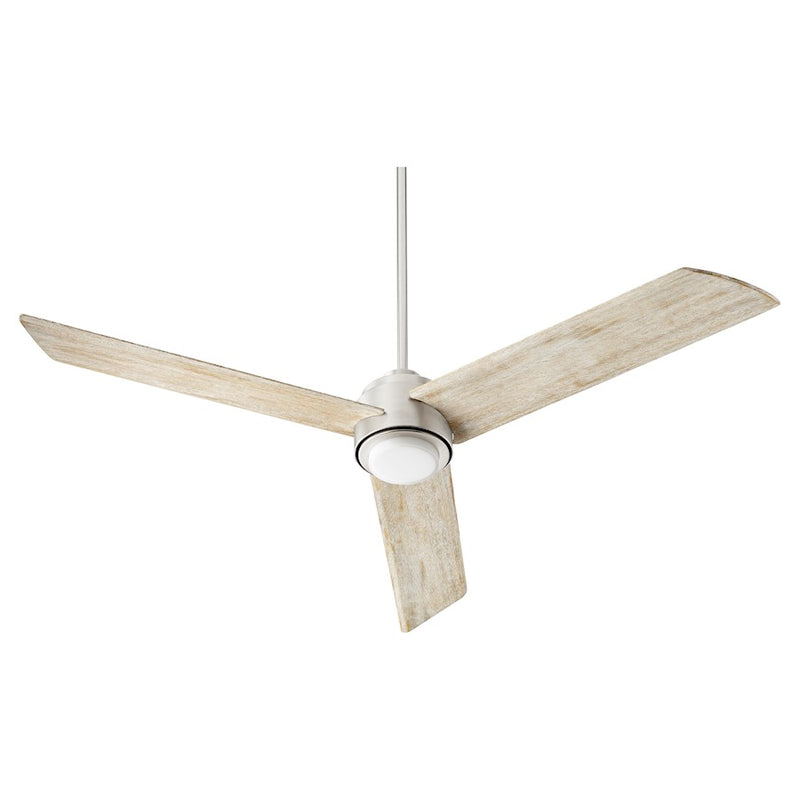 Quorum Trio Light Ceiling Fan, Satin Nickel