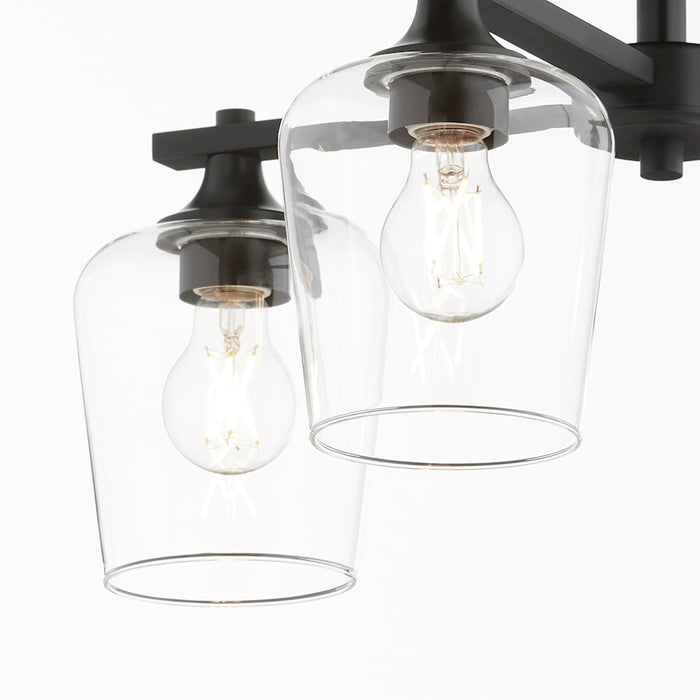 Quorum Veno 4Lt Ceiling Mount, Matte Black/Clear