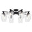 Quorum Veno 8Lt Ceiling Mount, Matte Black/Clear