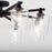 Quorum Veno 8Lt Ceiling Mount, Matte Black/Clear