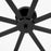 Quorum Veno 8Lt Ceiling Mount, Matte Black/Clear