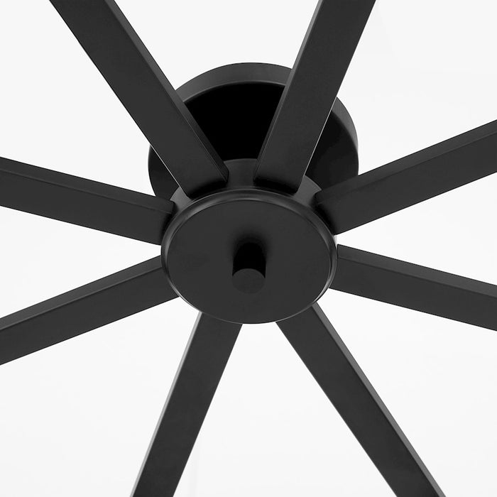Quorum Veno 8Lt Ceiling Mount, Matte Black/Clear