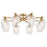 Quorum Veno 8Lt Ceiling Mount, Aged Brass/Clear