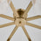 Quorum Veno 8Lt Ceiling Mount, Aged Brass/Clear