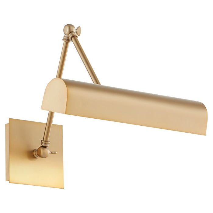 Quorum 15" Gooseneck Picture Light, Aged Brass