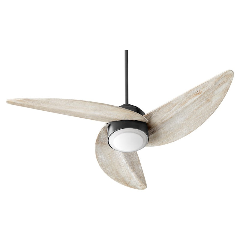 Quorum Trinity 1 Light Ceiling Fan, Noir