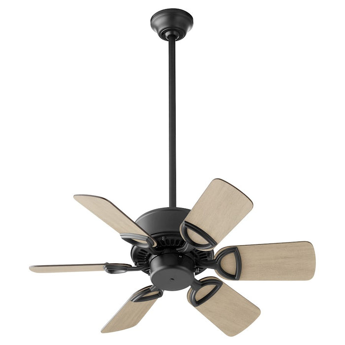 Quorum Estate 30" Ceiling Fan, Matte Black/Weathered Gray