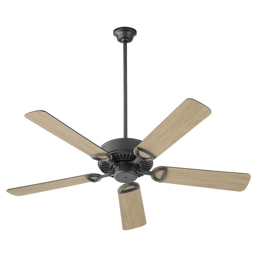 Quorum Estate 52" Ceiling Fan, Matte Black/Weathered Gray