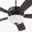 Quorum Ovation Satin Opal Bowl Ceiling Fan, Matte Black